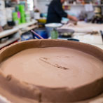 John Higgins at work in his studio 2018